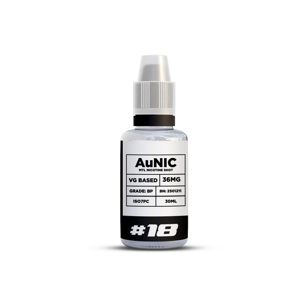 AuNic 18mg Freebase Nicotine Shot (VG) (30ml)